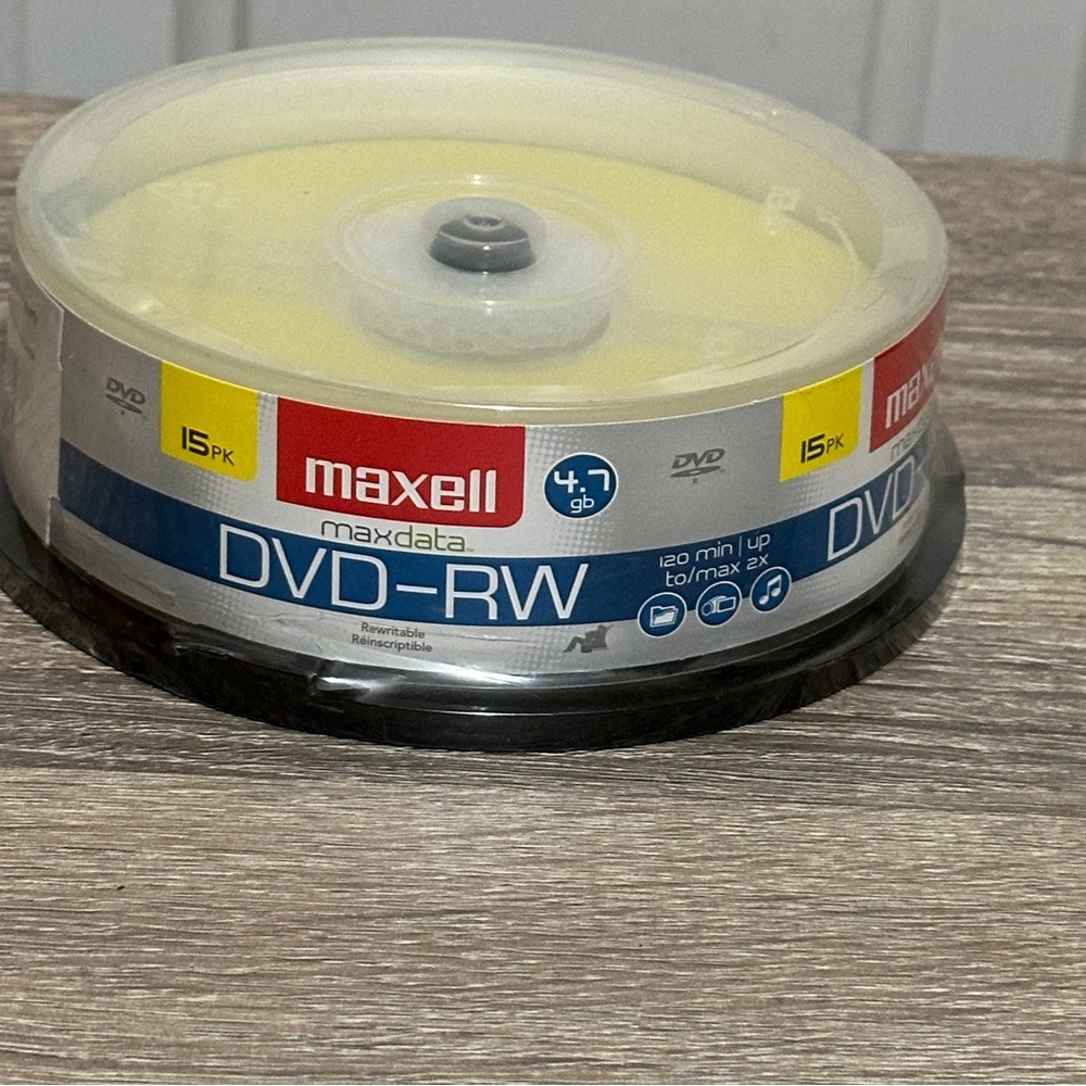 15 MAXELL MAXDATA DVD-R, 4.7 GB, 120 MIN, Write Once W/ 16X Write Speed NEW‎